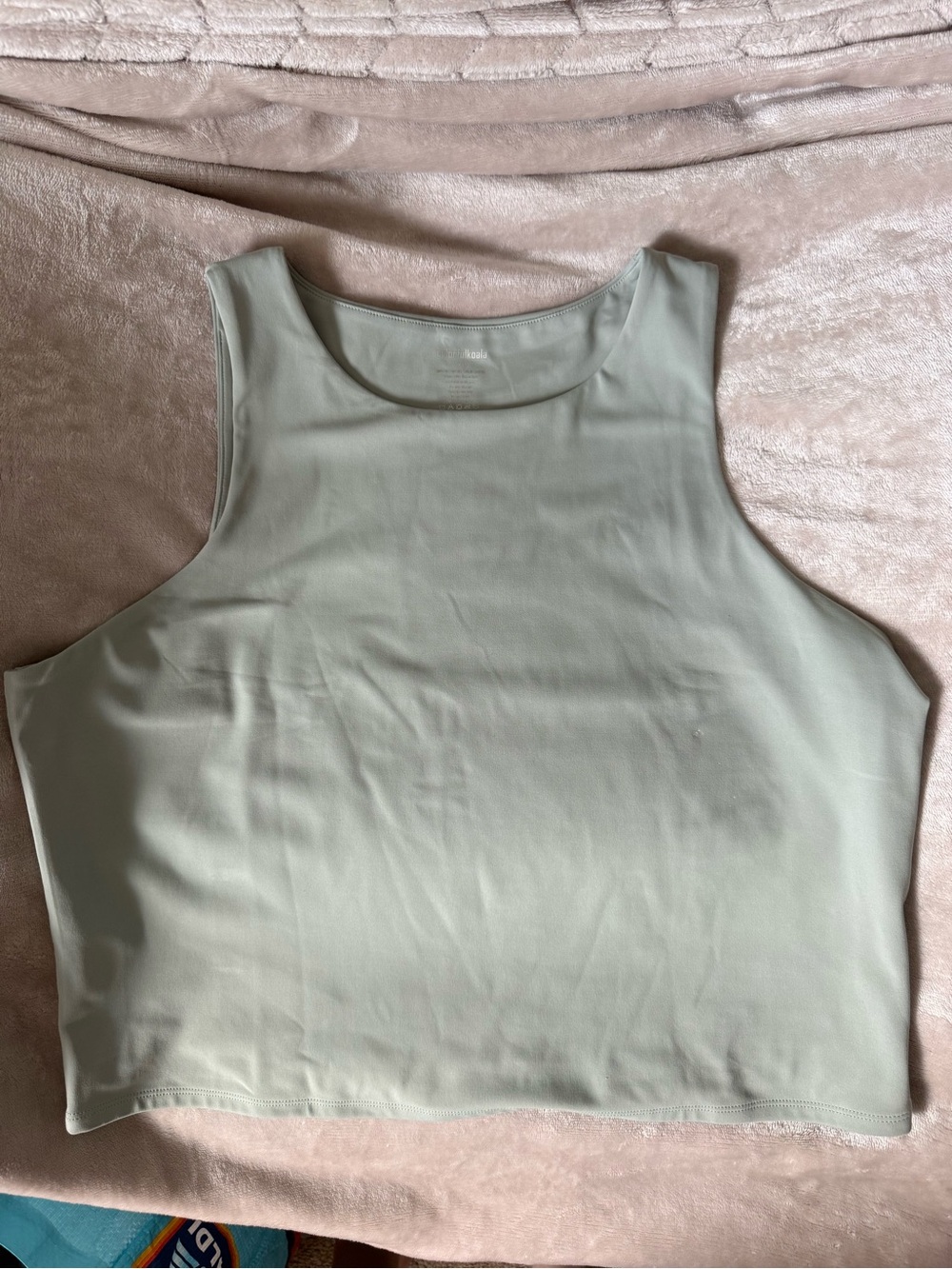 Sleeveless Crop Tank Top - Sage Green